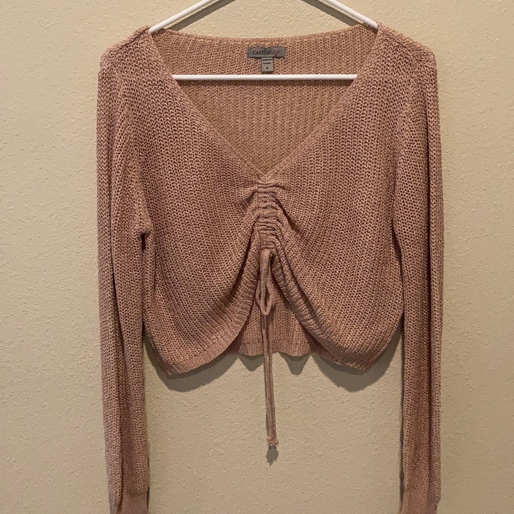 Knitted Long Sleeve Crop Top